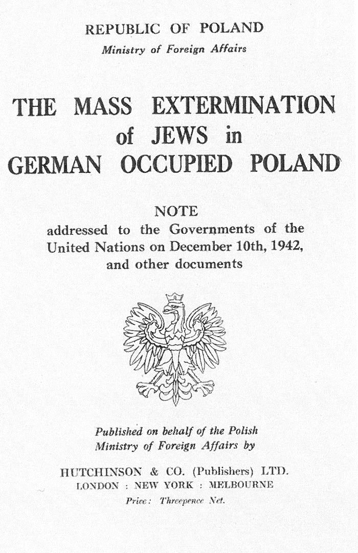 Dokument o zbrodniach Holokaustu (1942)